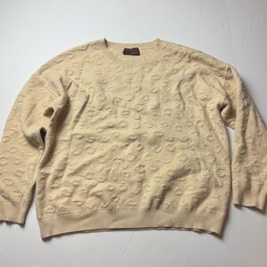 Kerisma Cream Leopard Print Textured Sweater